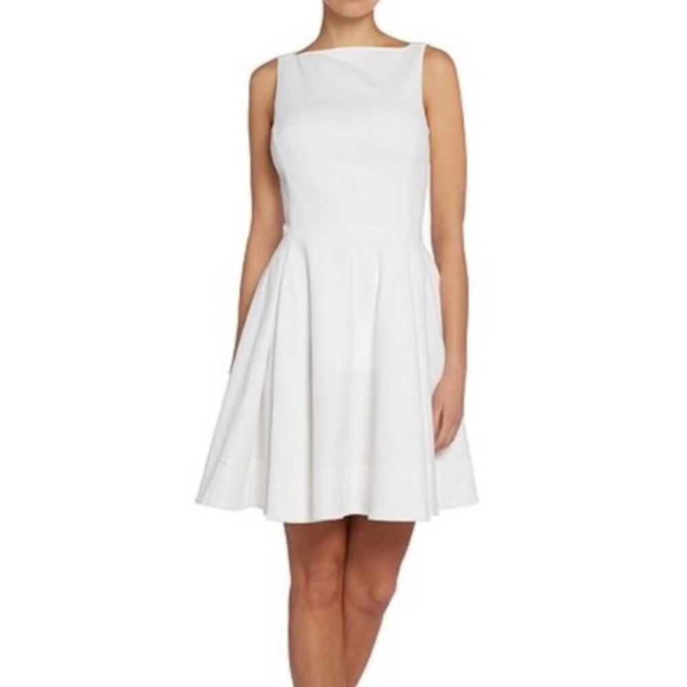 Polo Ralph Lauren Textured White Cotton Dress Size 6 Old Money Preppy